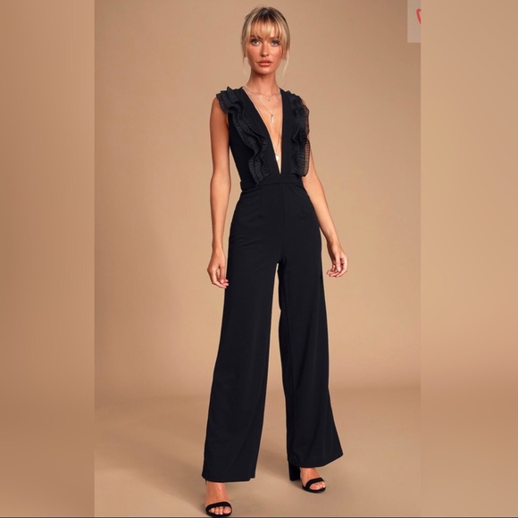 wide leg sleeveless jumpsuit